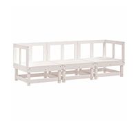 Vidaxl juego de muebles de jardín 3 pzas madera maciza de pino blanco