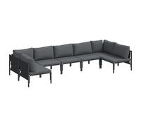 vidaXL Juego de Muebles de Jardín - Exterior, Modular, Flexible, Ahorra Espacio, Ergonómico y Versátil