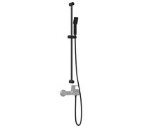 vidaXL - Juego de sistema de ducha (100 cm, acero inoxidable, ajustable, estilo cuadrado, fácil de limpiar, resistente a la corrosión, para baño moderno