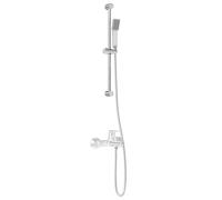 vidaXL - Juego de sistema de ducha (70 cm, acero inoxidable, ajustable, estilo cuadrado, fácil de limpiar, resistente a la oxidación, para baño moderno