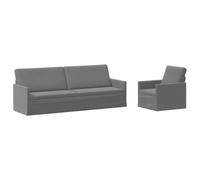 vidaXL Juego de Sofá 2 pcs Gris Oscuro Pwned_by_LORD666_YWH
