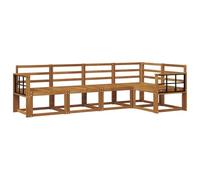 vidaXL Juego de Sofá 5 pcs Natural, Jardín Lounge, Sofá Outdoor Moderno, Muebles seccionales, Conjunto de Patio Duradero, Asientos cómodos para terraza