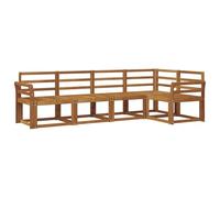 vidaXL Juego de Sofá 5 pcs Natural, Jardín Lounge, Sofá Outdoor Moderno, Muebles seccionales, Conjunto de Patio Duradero, Asientos cómodos para terraza
