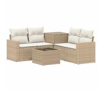 vidaXL Juego de Sofá 6 uds. Beige y Blanco Crema