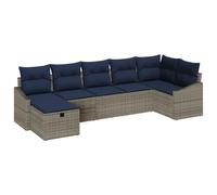 vidaXL Juego de Sofá con cojín 4 pcs ratán sintético, Sofá Rattan Modular, Ligero, Resistente al Sol, para jardín y terraza, Set de Sala Exterior