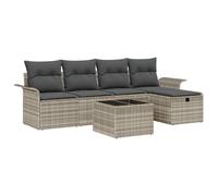 vidaXL Juego de Sofá de Jardín de 5 Piezas con Cojines | Asientos Resistentes a la Intemperie con Compartimentos de Almacenamiento y Cojines Elegantes, Ideal para tu Patio o balcón