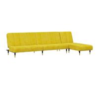 vidaXL Juego de sofás 2 Piezas Terciopelo Amarillo, sofá, sofá Asiento, sofá de Ocio, sofá cómodo, sofá de Relax, sofá de Terciopelo