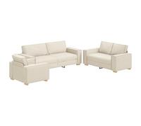 vidaXL Sofá Grande Moderno Asientos en la Sala de Estar Beige Tela con Fundas Removibles 3 Asientos Espacioso Familiar Sofá Chido Modular Hogar Cómodo 6 Contemporáneo Lounge