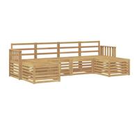 vidaXL - Juego de sofás para exteriores, 5 unidades, color blanco, 249 x 122,5 x 73 cm, sofá moderno de jardín, muebles seccionales duraderos, confort en la terraza