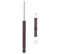 vidaXL Juego de soportes flotantes invisibles de 12 mm de diámetro x 190 mm de diámetro, color marrón, acero mate, para interior y exterior, diseño cilíndrico minimalista, 12 soportes con gran