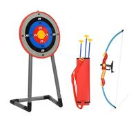 vidaXL Juego de Tiro con Arco de Arco y Flecha para Niños con Objetivo Deporte Infantil Flecha Juguetes Deportivos Seguridad Regalo Interior Exterior
