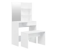 Vidaxl juego de tocador blanco brillante 74,5x40x141 cm