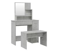 Vidaxl juego de tocador color gris hormigón 86,5x35x136 cm