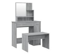 Vidaxl juego de tocador color gris sonoma 86,5x35x136 cm