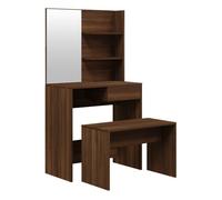 Vidaxl juego de tocador color marrón roble 74,5x40x141 cm