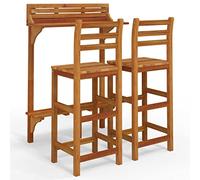 Juego Muebles De Bar De Balcón 3 Piezas Madera Maciza De Acacia Vidaxl