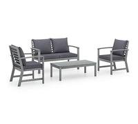 Juego Muebles De Jardín 4 Piezas Y Cojines Madera Acacia Maciza Vidaxl