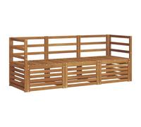 vidaXL Juegos de sofás 3 pcs Natural Madera de Acacia Sólida, Muebles de jardín Modernos, Resistentes a la Intemperie, sofás de Acacia, soluciones Flexibles para tu Patio