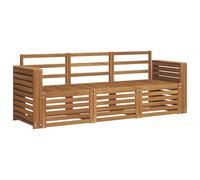 vidaXL Juegos de sofás 3 pcs Natural Madera de Acacia Sólida, Muebles de jardín Modernos, Resistentes a la Intemperie, sofás de Acacia, soluciones Flexibles para tu Patio