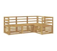 vidaXL Juegos de sofás 4 pcs Blanco 185,5 x 126,5 x 73 cm, Conjunto de jardín, sofá Moderno para Exteriores, Muebles seccionales para terraza y Comodidad en Patio