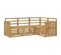 vidaXL Juegos de sofás 4 pcs Blanco 187,5 x 128,5 x 73 cm, Conjunto de jardín, sofá Moderno para Exteriores, Muebles seccionales para terraza y Comodidad en Patio