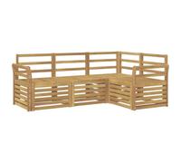 vidaXL Juegos de sofás 4 pcs Blanco 190 x 130,5 x 73 cm, Conjunto de jardín, sofá Moderno para Exteriores, Muebles seccionales para terraza y Comodidad en Patio