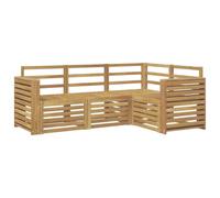 vidaXL Juegos de sofás 4 pcs Blanco 191 x 132,5 x 73 cm, Conjunto de jardín, sofá Moderno para Exteriores, Muebles seccionales para terraza y Comodidad en Patio