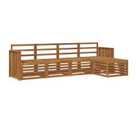 vidaXL Juegos de sofás 5 pcs Natural Madera de Acacia Sólida, Sofá Modular Moderno para Exterior, Muebles de Acacia, Lounge Minimalista, Ideal para la Piscina