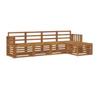 vidaXL Juegos de sofás 5 pcs Natural Madera de Acacia Sólida, Sofá Modular Moderno para Exterior, Muebles de Acacia, Lounge Minimalista, Ideal para la Piscina