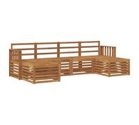 vidaXL Juegos de sofás 8 pcs Natural Madera de Acacia Sólida, Sofá Moderno para jardín y terraza, Conjunto contemporáneo, Muebles de Madera, colección de Acacia