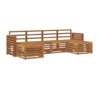 vidaXL Juegos de sofás 8 pcs Natural Madera de Acacia Sólida, Sofá Moderno para jardín y terraza, Conjunto contemporáneo, Muebles de Madera, colección de Acacia