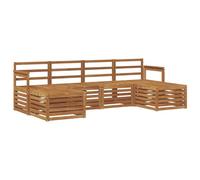 vidaXL Juegos de sofás 8 pcs Natural Madera de Acacia Sólida, Sofá Moderno para jardín y terraza, Conjunto contemporáneo, Muebles de Madera, colección de Acacia