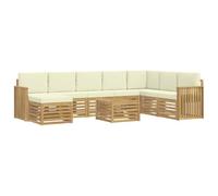 vidaXL Juegos de sofás Madera de Acacia Sólida, Sofa de jardín, Mueble Modular Moderno, Conjunto Resistente para Disfrutar en la terraza
