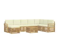 vidaXL Juegos de sofás Madera de Acacia Sólida, Sofa de jardín, Mueble Modular Moderno, Conjunto Resistente para Disfrutar en la terraza