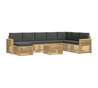 vidaXL Juegos de sofás Madera de Acacia Sólida, Sofa de jardín, Mueble Modular Moderno, Conjunto Resistente para Disfrutar en la terraza