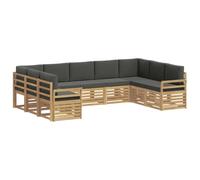 vidaXL Juegos de sofás Madera de Acacia Sólida, Muebles de jardín, Conjunto Moderno para Patio, sofá Duradero, Asientos seccionales para terraza y Sala