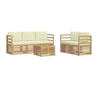 vidaXL Juegos de sofás Madera de Acacia Sólida, Muebles de jardín Modernos, sofá Exterior Resistente, Set seccional para Relajarse en el Patio, cómodo Asiento