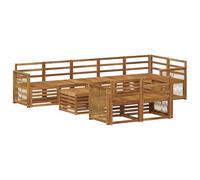 vidaXL Juegos de sofás Madera de Acacia Sólida, Sofá de jardín, Conjunto Modular, Mueble Moderno para Exteriores, sillón de Patio, sofá de Acacia marrón