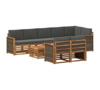 vidaXL Juegos de sofás Madera de Acacia Sólida, Sofá de jardín, Conjunto Modular, Mueble Moderno para Exteriores, sillón de Patio, sofá de Acacia marrón