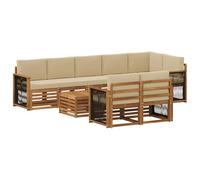 vidaXL Juegos de sofás Madera de Acacia Sólida, Sofá de jardín, Conjunto Modular, Mueble Moderno para Exteriores, sillón de Patio, sofá de Acacia marrón