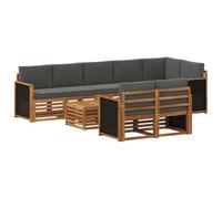 vidaXL Juegos de sofás Madera de Acacia Sólida, Sofá de jardín, Conjunto Modular, Mueble Moderno para Exteriores, sillón de Patio, sofá de Acacia marrón