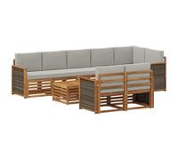 vidaXL Juegos de sofás Madera de Acacia Sólida, Sofá de jardín, Conjunto Modular, Mueble Moderno para Exteriores, sillón de Patio, sofá de Acacia marrón