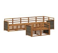 vidaXL Juegos de sofás Madera de Acacia Sólida, Sofá de jardín, Moderno para Exteriores, Lounge sectional, Conjunto de terraza, Muebles cómodos