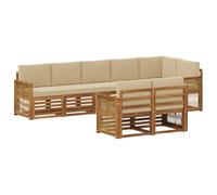vidaXL Juegos de sofás Madera de Acacia Sólida, Sofá de jardín, Moderno para Exteriores, Lounge sectional, Conjunto de terraza, Muebles cómodos