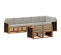 vidaXL Juegos de sofás Madera de Acacia Sólida, Sofá de jardín, Moderno para Exteriores, Lounge sectional, Conjunto de terraza, Muebles cómodos