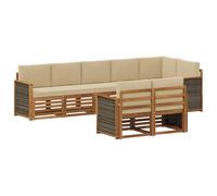 vidaXL Juegos de sofás Madera de Acacia Sólida, Sofá de jardín, Moderno para Exteriores, Lounge sectional, Conjunto de terraza, Muebles cómodos