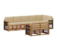 vidaXL Juegos de sofás Madera de Acacia Sólida, Sofá de jardín, Moderno para Exteriores, Lounge sectional, Conjunto de terraza, Muebles cómodos