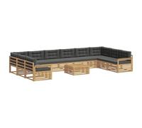 vidaXL Juegos de sofás Madera de Acacia Sólida, Sofá de Jardín, Mueble Modular Resistente para Patio, Área de Relajación Cómoda, Set de Terraza