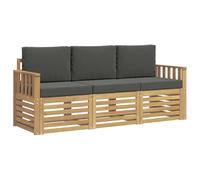 vidaXL Juegos de sofás Madera de Acacia Sólida, Sofá de Madera de Acacia, Conjuntos Modernos para Exteriores, Asientos Resistentes al Clima para relajarte en el jardín