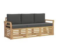 vidaXL Juegos de sofás Madera de Acacia Sólida, Sofá de Madera de Acacia, Conjuntos Modernos para Exteriores, Asientos Resistentes al Clima para relajarte en el jardín